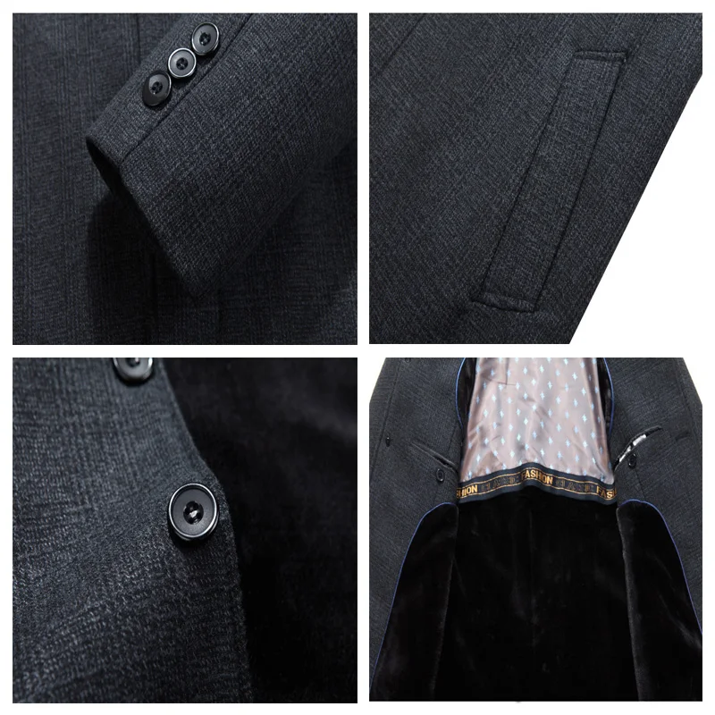 2021 Новинка Зимнее Шерстяное Пальто Для Мужчин Кашемировое Толстое Теплое