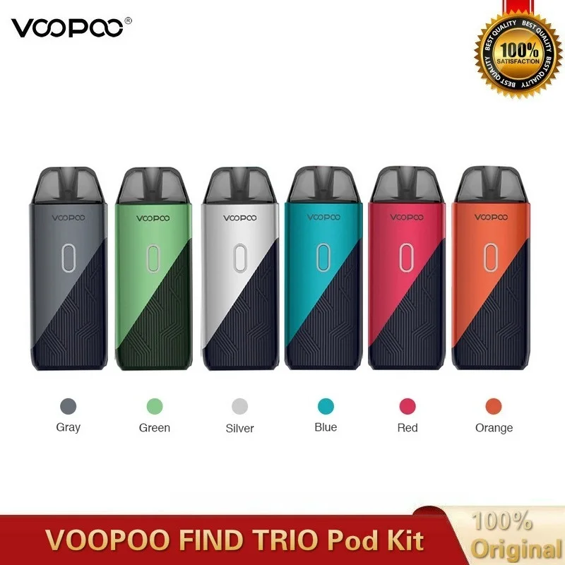 Оригинальный VOOPOO FIND TRIO Pod Комплект 1200 мАч батарея с 3 мл PnP-C1 и PnP-R1 катушки