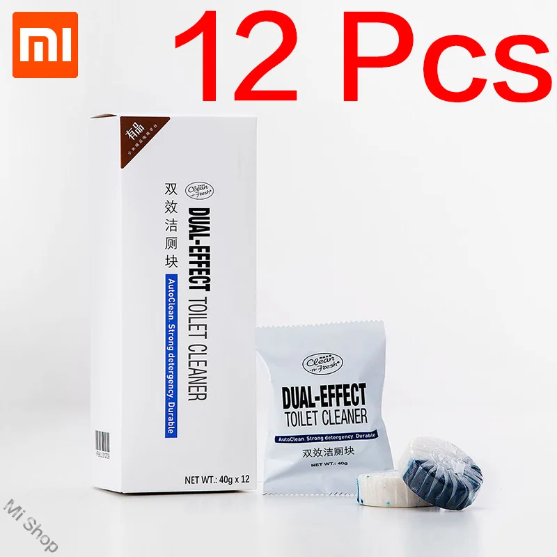 12 Pcs Set Xiaomi Mijia одноразовые Волшебные автоматические унитаз для очистки помощник ароматный шарик синяя дезодорирующая Чистка пузырьков - Цвет: 12 Pcs Set