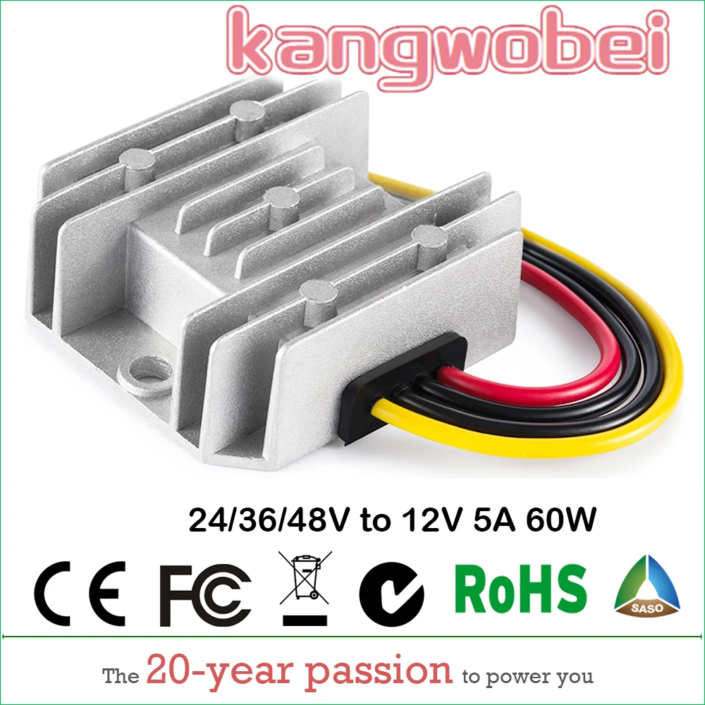 

24V 36V 48V to 12V 5A 60W DC DC Converter Regulator Car Step Down Reducer CE RoHS Certificated Waterproof