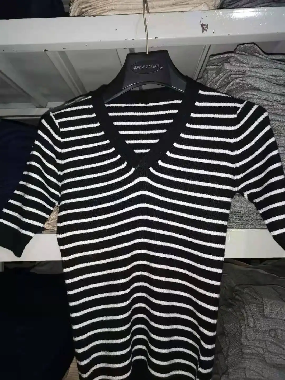 

Pure cotton T-shirt women 2021 summer new style V-neck casual knit short-sleeved women's top pullover tees plus size hot