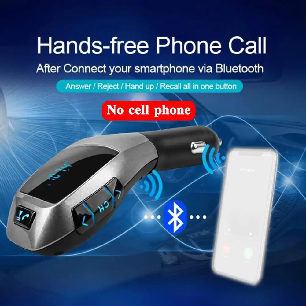 FM передатчик Mp3 плеер USB громкой связи Bluetooth гарнитура для Беспроводной работы при