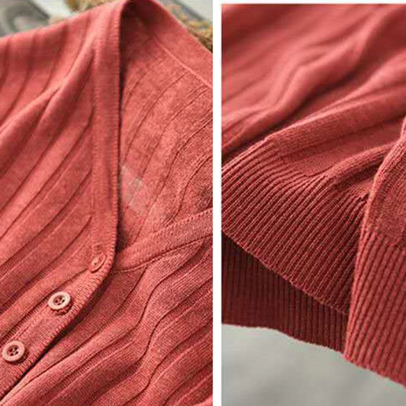 

Plus Size 4XL Button V-Neck T-Shirt Women Casual Short Sleeve Solid Knitwear Tops Korean Style Summer Thin Mom Knitted Pullovers