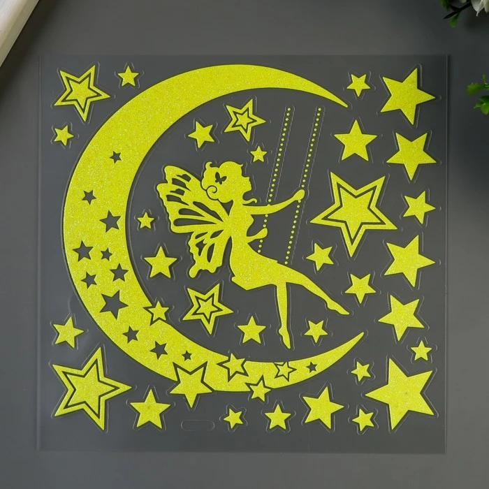 Светящаяся наклейка Room Decor "Звёздная фея" 18х18 см 4895226 | Дом и сад