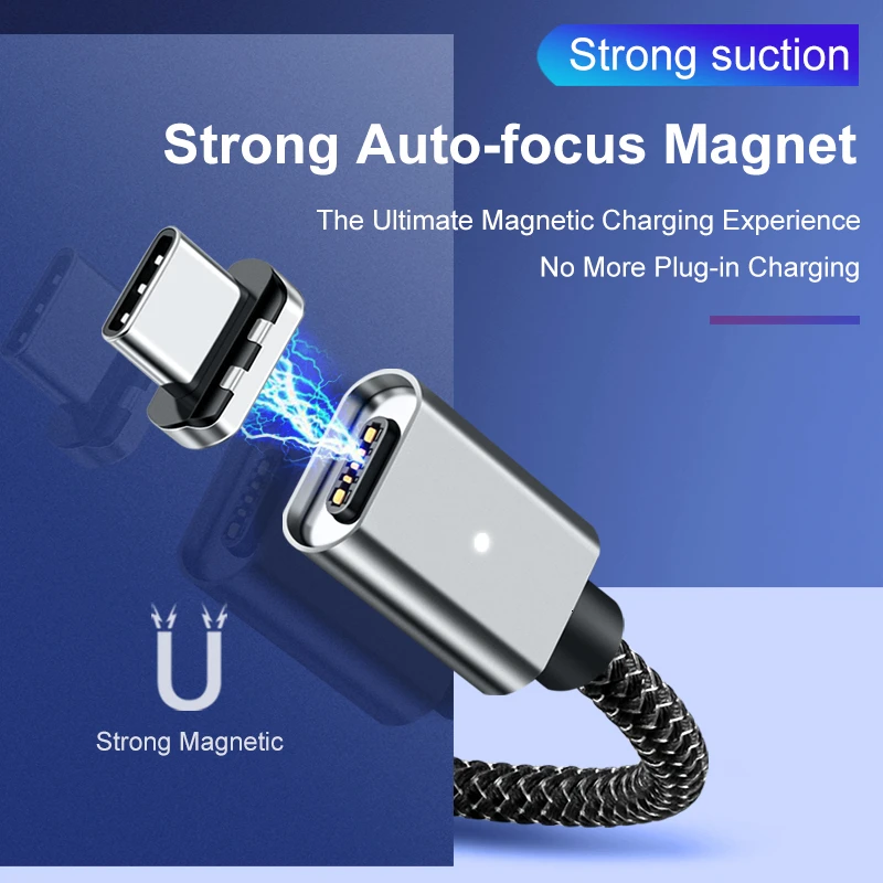 Elough 5А 100 Вт PD Магнитный кабель USB Type C к для Huawei P40 Samsung Note 10 MacBook Pro быстрой зарядки