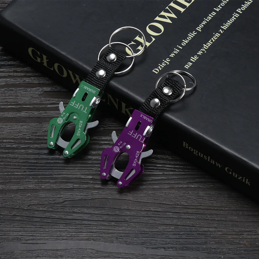 

5Pcs Booms Fishing 5 Color Aluminum Alloy Carabiner Keychain Outdoor Camping Climbing Snap Clip Lock Buckle Hook Fishing Tool