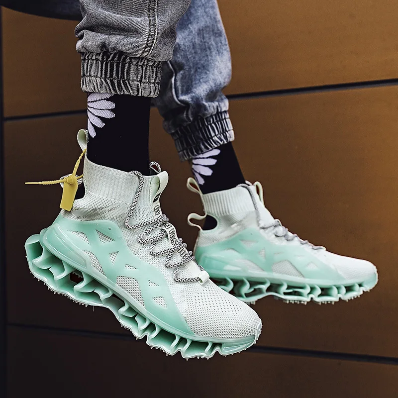 Мужская обувь Новинка Летние носки с высоким берцем Дышащая сетчатая для бега