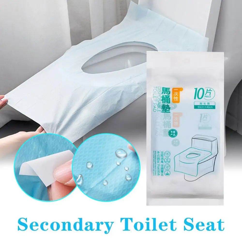 

10pcs/50pcs Travel disposable toilet seat cover wc mat waterproof toilet paper pad bathroom accessories set Biodegradable Sanita