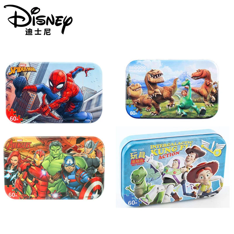 Disney 20 видов натуральных Микки Мауса и нахождения Немо 60 деревянных пазлов