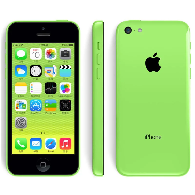 Мобильный телефон iPhone 5C двухъядерный " 8MP wifi gps 3g iPhone 5C разблокированный смартфон использованный мобильный телефон - Цвет: Green