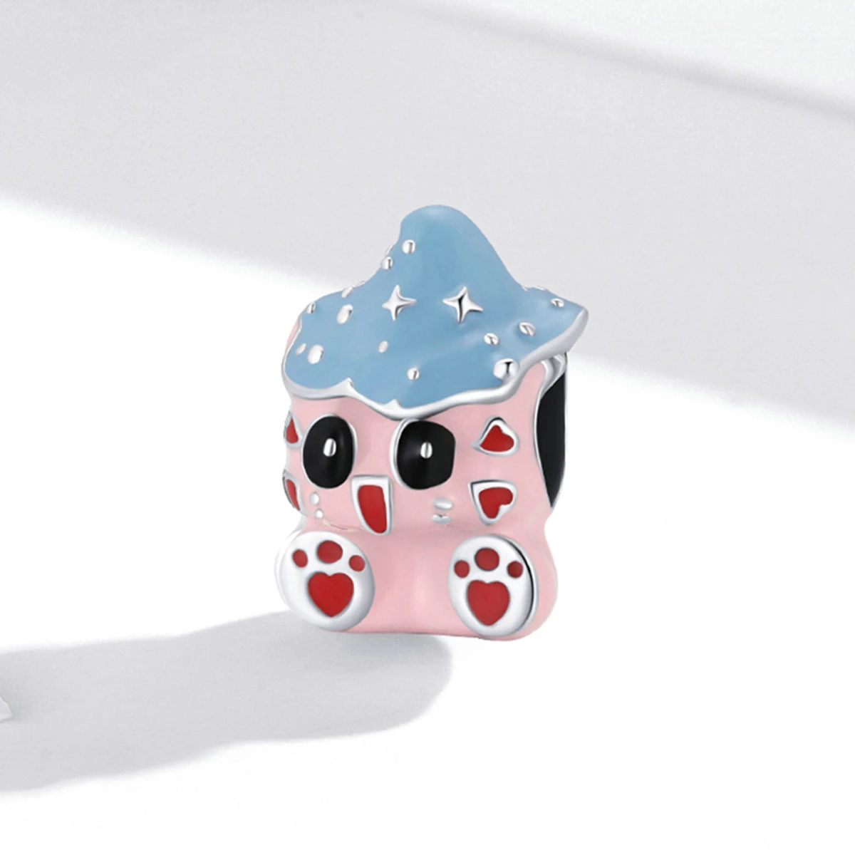 

Pink Baby With Blue Hat Bead Fit Original Pandora Charm Bracelet Genuine 925 Sterling Silver Jewelry DIY Making Cute Style