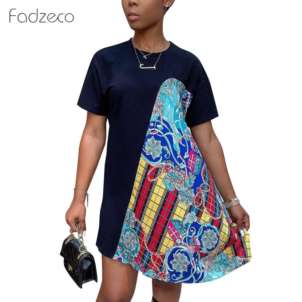 Fadzeco африканская женская одежда Дашики модное платье с принтом Этнический узор