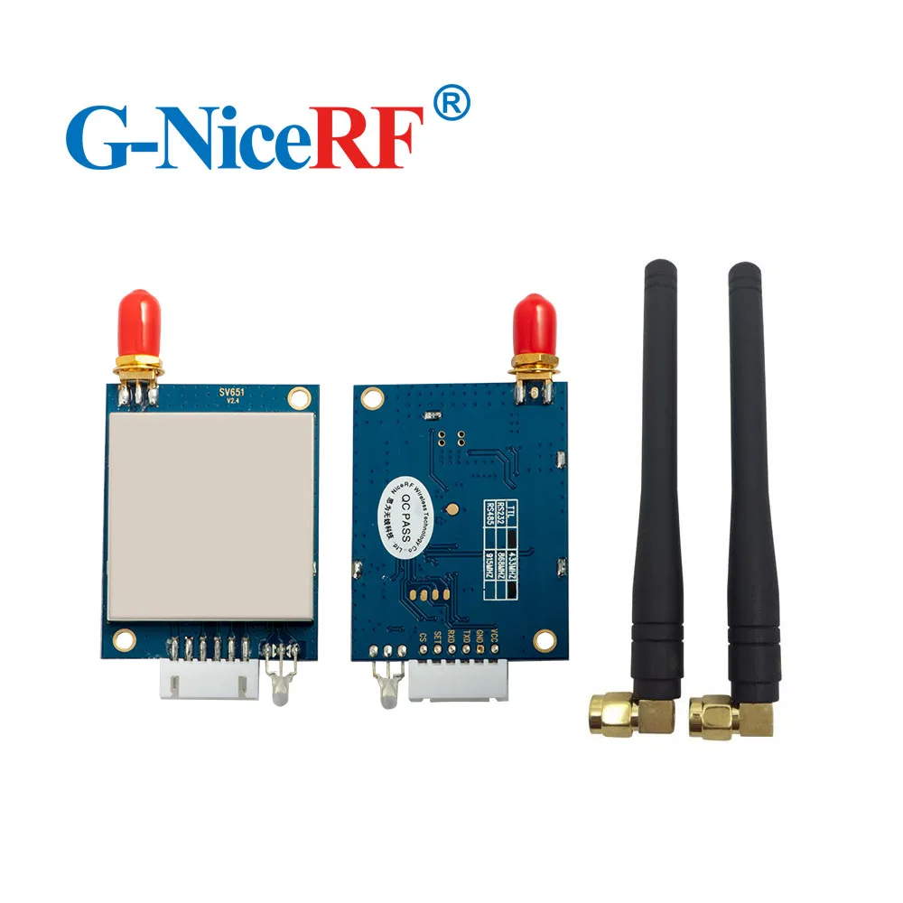 NiceRF- 2 шт./лот SV651 433 МГц TTL интерфейс 500 МВт 27 дБм беспроводной модуль