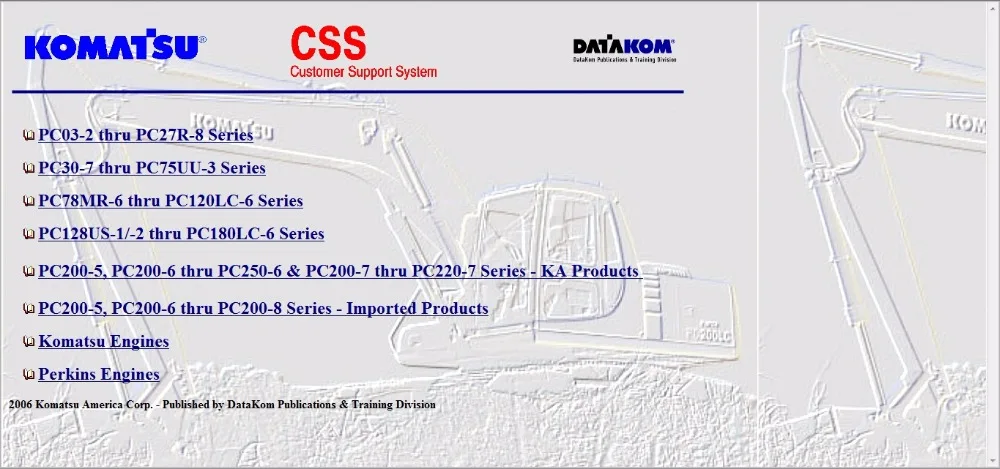 KOMATSU CSS Repair 2008 Полный комплект | Автомобили и мотоциклы