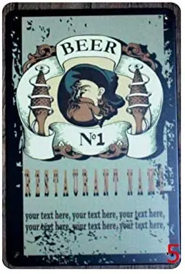 

Beer Vintage Metal Tin Signs 30 x 20cm, Unique Retro Wall Decorations for Lounge/Bar/Cafe/Home /Dorm/Garage/Man Cave/Gas Station