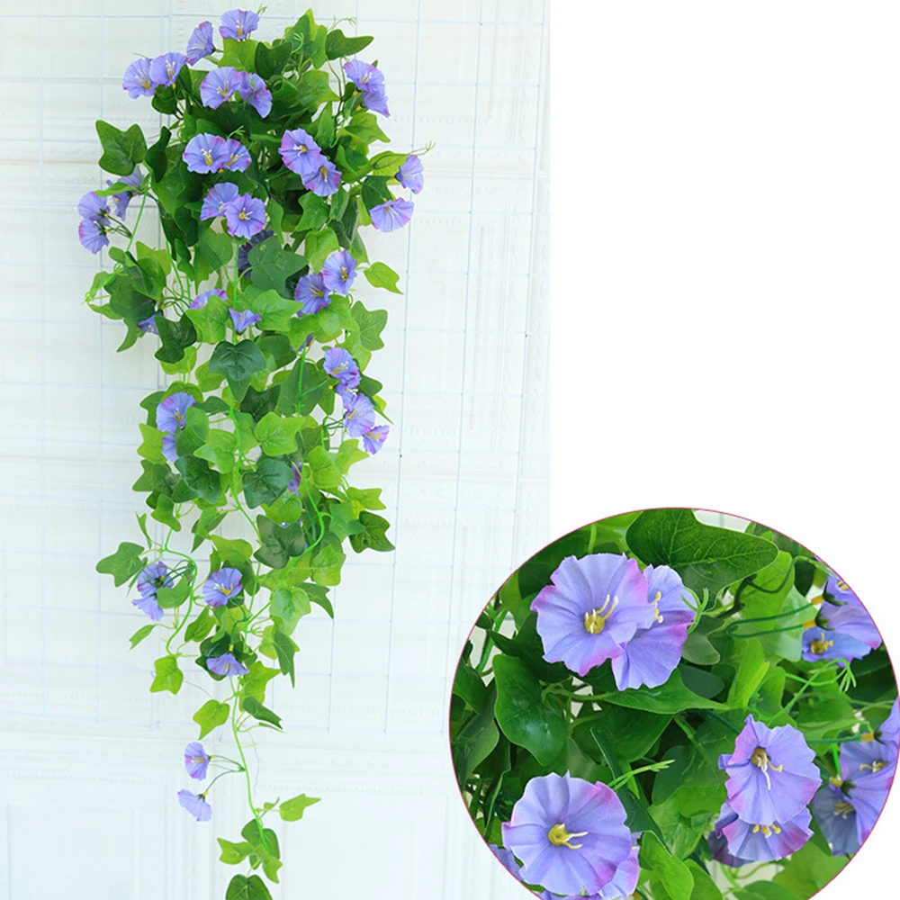

Rattan Artificial Plants Morning Glory Flower Hanging Simitation Wedding