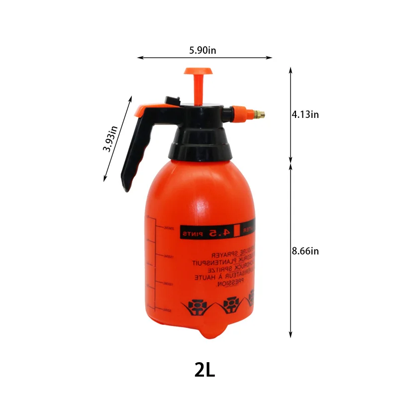 

2L Hand Air Pressure Sprayer Watering Bottle Adjustable Trigger Sprayer Spray Bottle Air Compression Pump Water Can Garden Tools