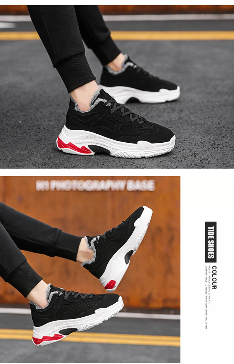 Men Boots Winter With Fur Warm Snow Boots Men Winter Boots Shoes Men Footwear Fashion sneakers Shoes