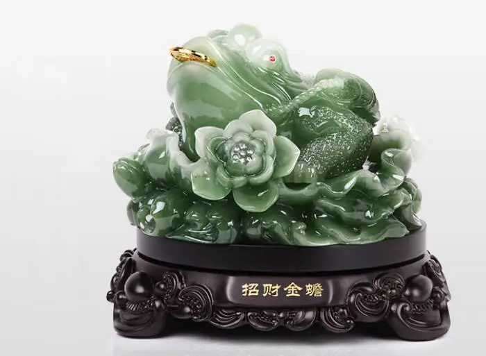 

gold toad made fortune resin crafts big kirin Chinese cabbage decoration large fortune office living room opening gifts
