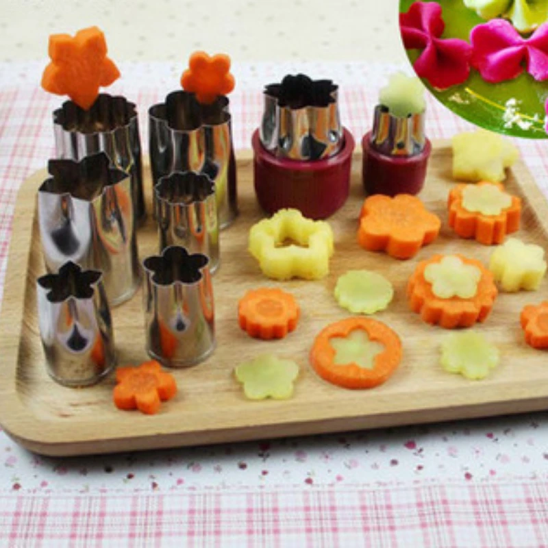 

2pcs/3pcs Stainless steel vegetable and fruit molds carrot shaper cutter mold dough shaper kitchen decoration accessories