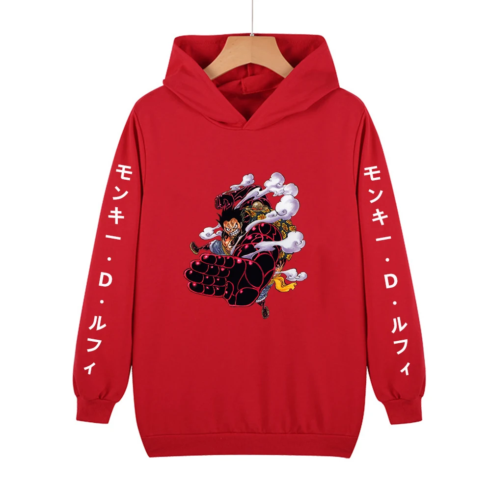 

Hot One Pieces Anime Boys Girls Hoodie One Pieces Print Funy Pullover Long Sleeve Kids Hoodies Loose Casual Children Sweatshirt