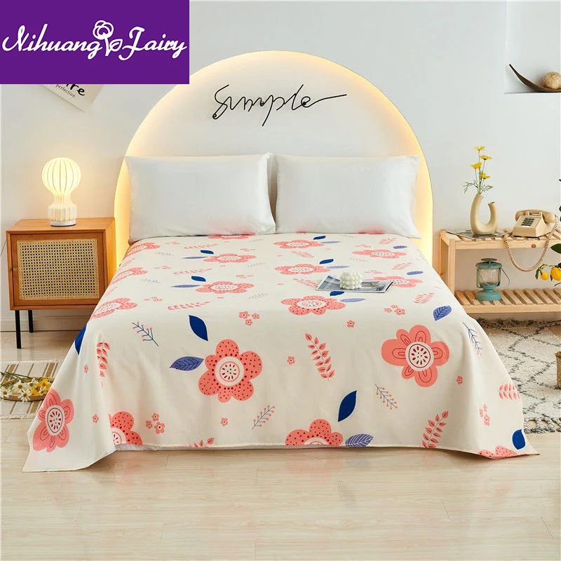 

Sheet single simple Nordic style single 2mx2.3 washed cotton student dormitory double 1.5m 1.8m bed sheet