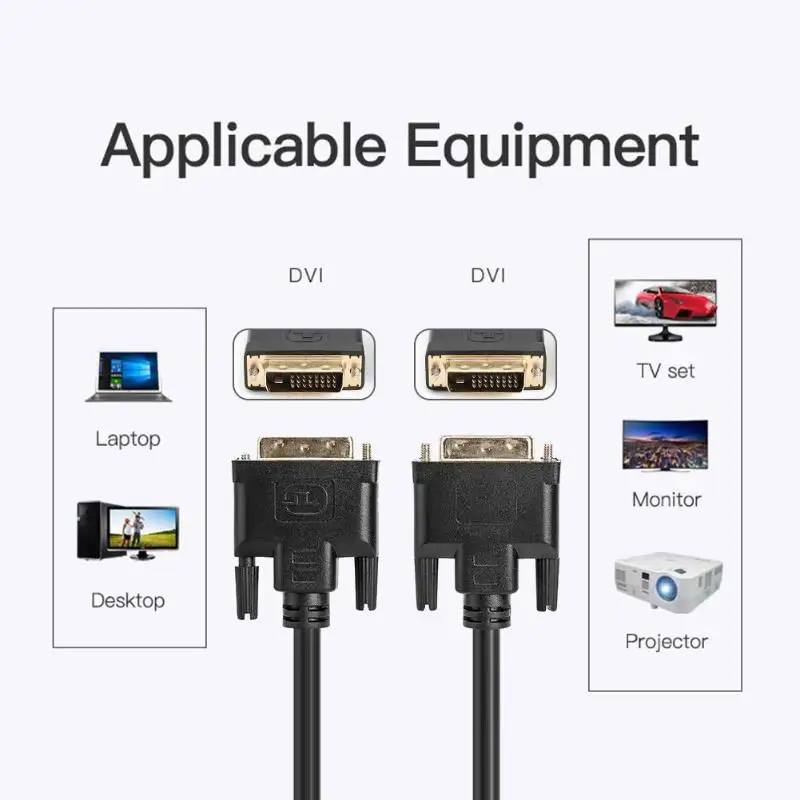 ЖК цифровой монитор DVI D к Золотой штекер 2K 24 + 1 Pin двойной адаптер ТВ кабель для HD