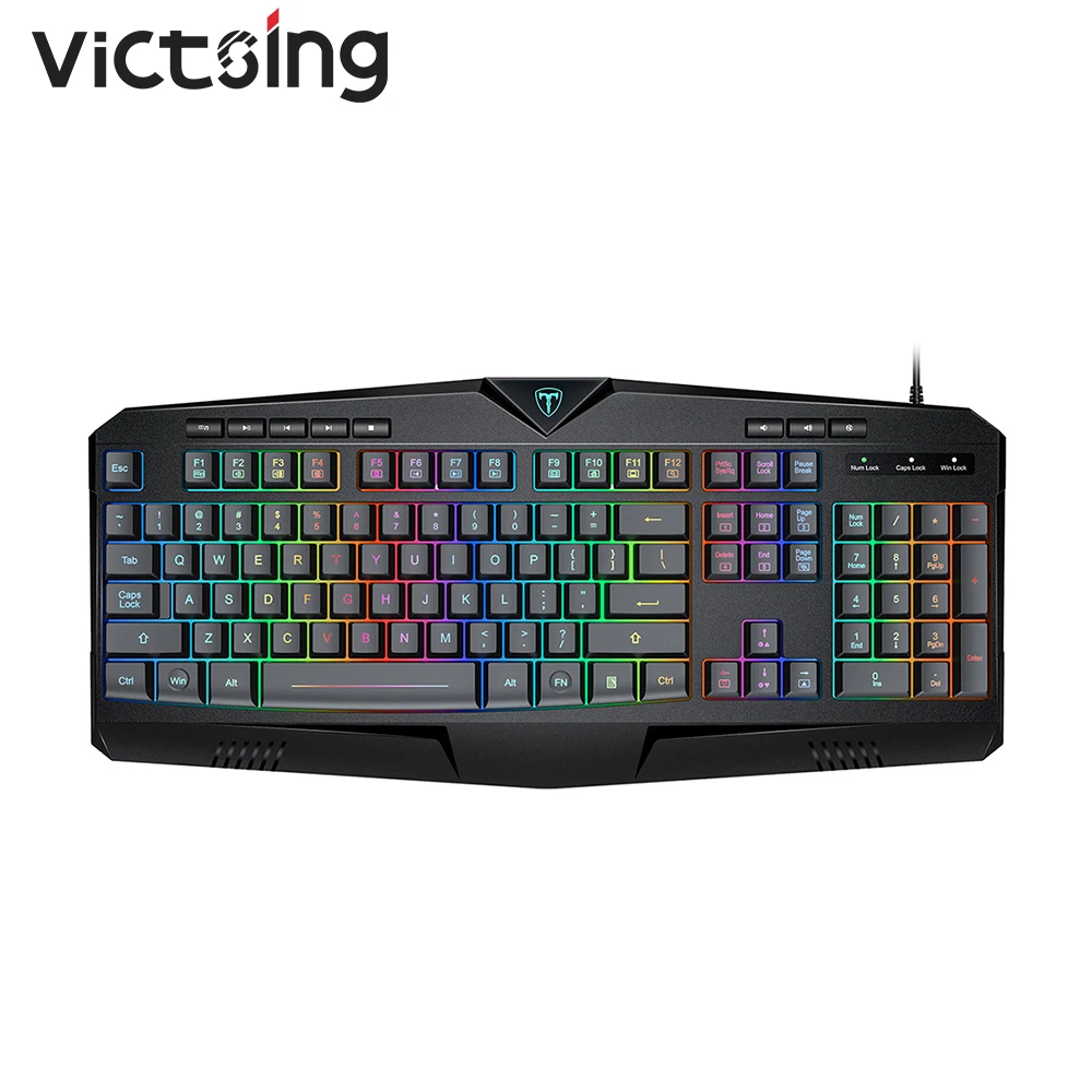 VicTsing PC232 игровая клавиатура 112 клавиш Проводная Механическая клавиатура RGB светильник с защитой от привидения английская клавиатура для портативных ПК
