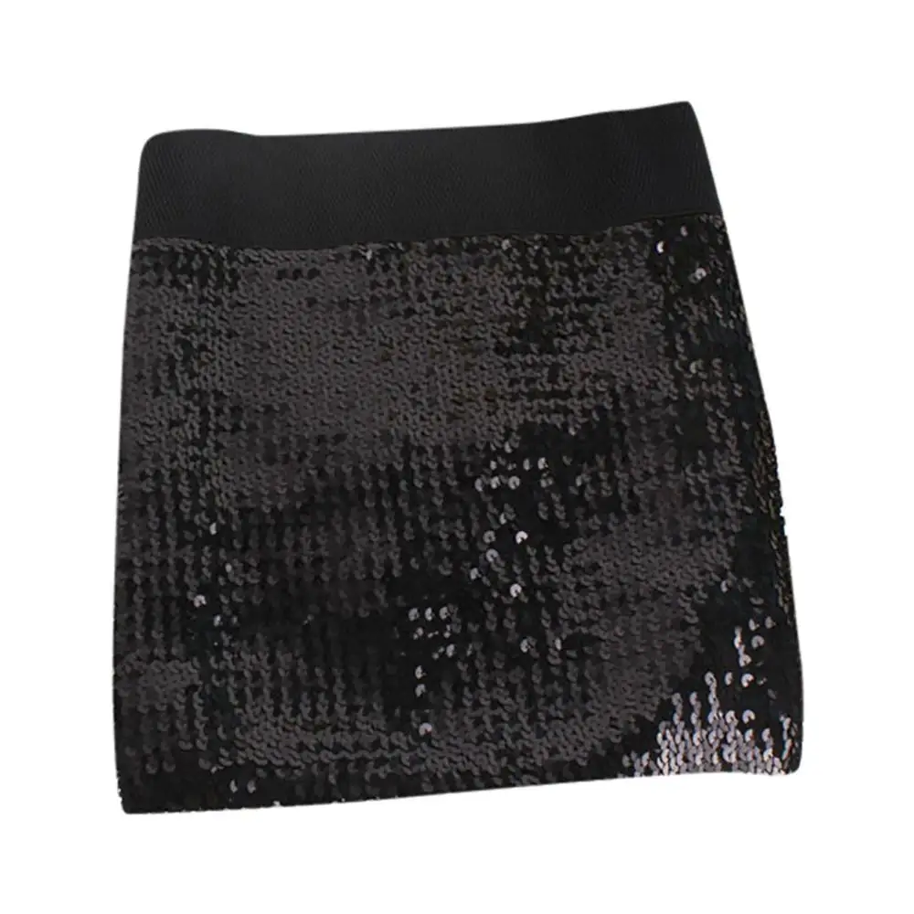 Женская облегающая мини юбка с золотыми блестками короткая танцевальная для