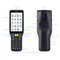 3 5 inch screen handheld keypad pda qr scanner pdf419 code128 barcode scanner data collector with x3 scanner wifi 4g bluetooth