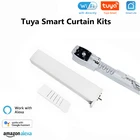 Умный двигатель для штор Tuya Wi-Fi alexa, голосовое управление google home с настраиваемой электрической направляющей для штор для умного дома