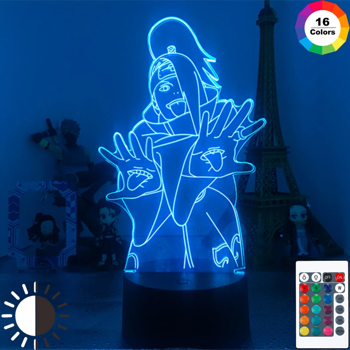 

Deidara Bomb 3D Anime Figure Led RGB Illusion Night Lights Birthday Gifts Friends Lava Lamps Manga Peripheral Decor Night Room