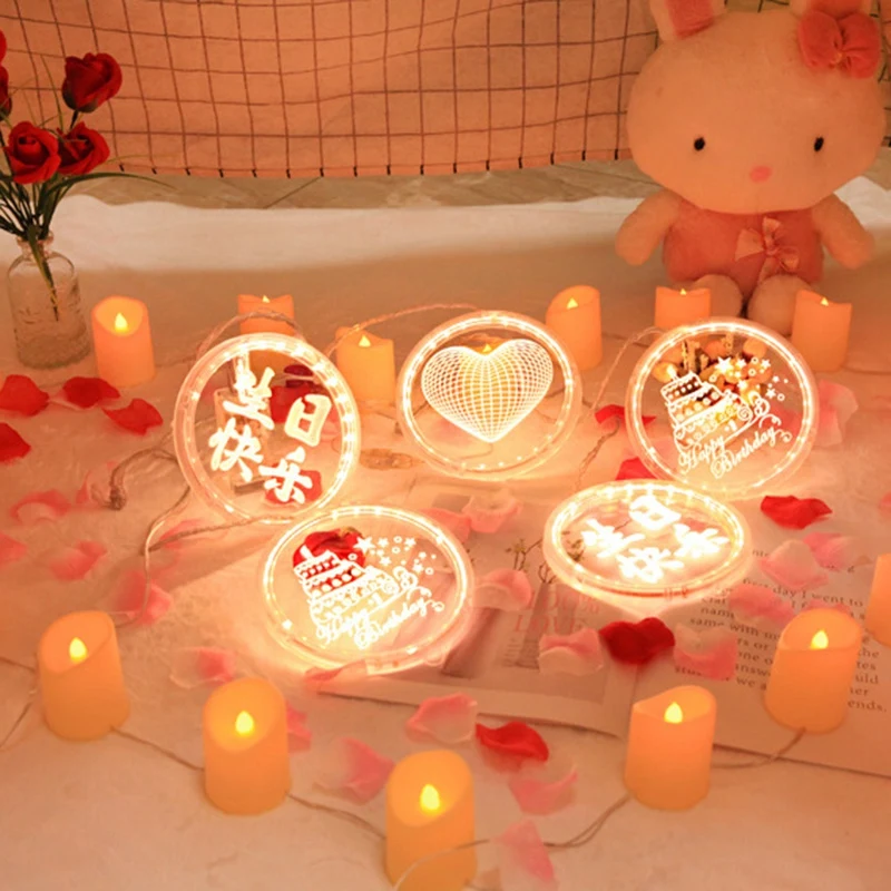 

LED Lanterns Window Hanging Lights Hanging Lights Happy Birthday Lights