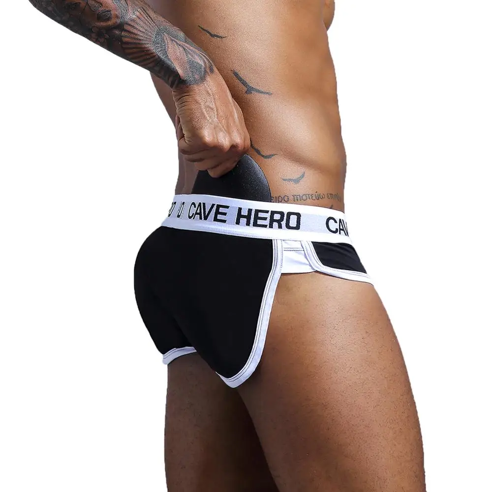 100% хлопок подтягивающее ягодицы Для мужчин трусы боксеры нижнее белье для