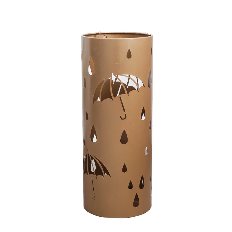 

Nordic fashion wrought iron umbrella stand metal carved umbrella bucket household space umbrella storage holder shelf mx6181505