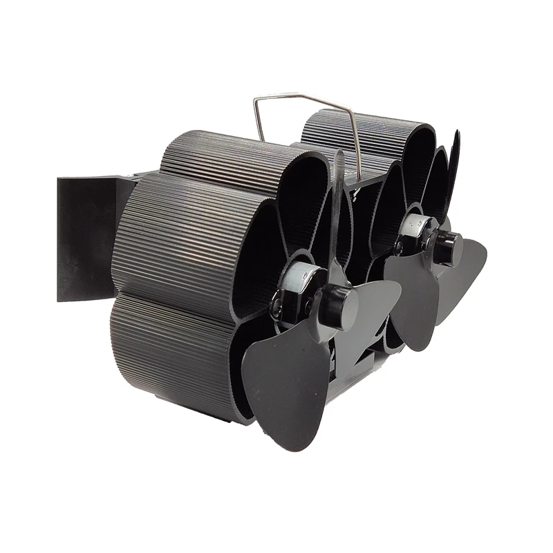 8 лопастей с подогревом вентилятор для печи вентиляторы камина дровяной двойной