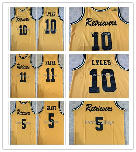 

UMBC Retrievers 10 Jairus Lyles 11 K.J.Maura 5 Jourdan Grant Basketball Jersey Stitched Custom Any Name Any Number