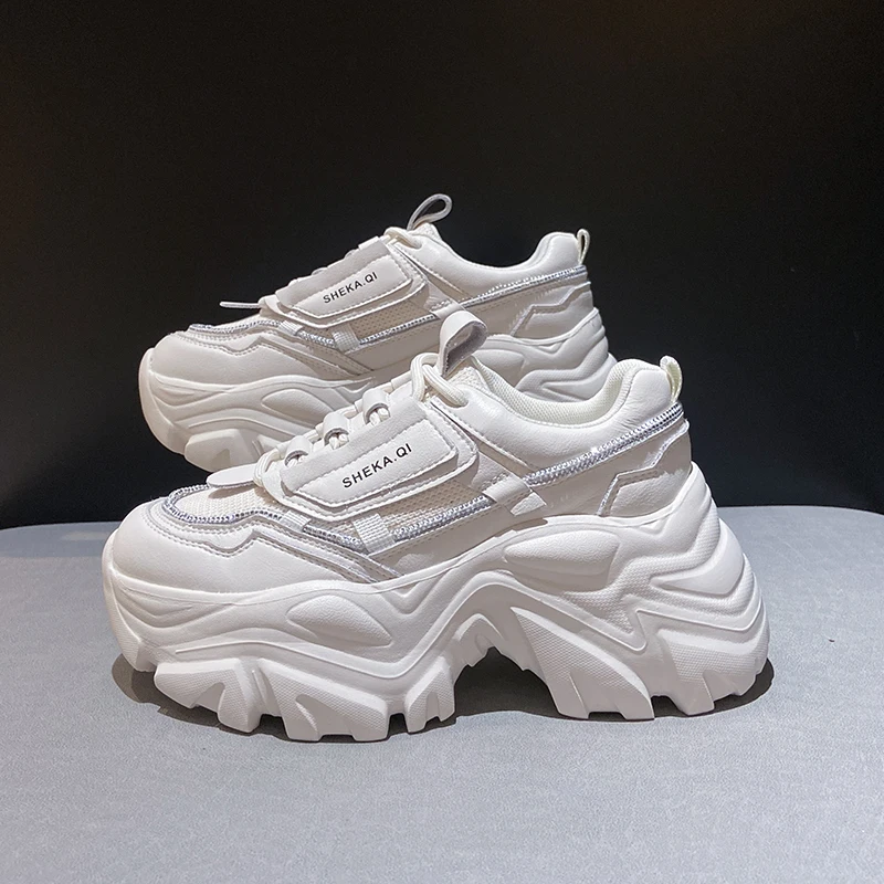

Женские массивные кроссовки, удобные дышащие кроссовки на танкетке с вулканизированной подошвой, повседневная обувь, 2021