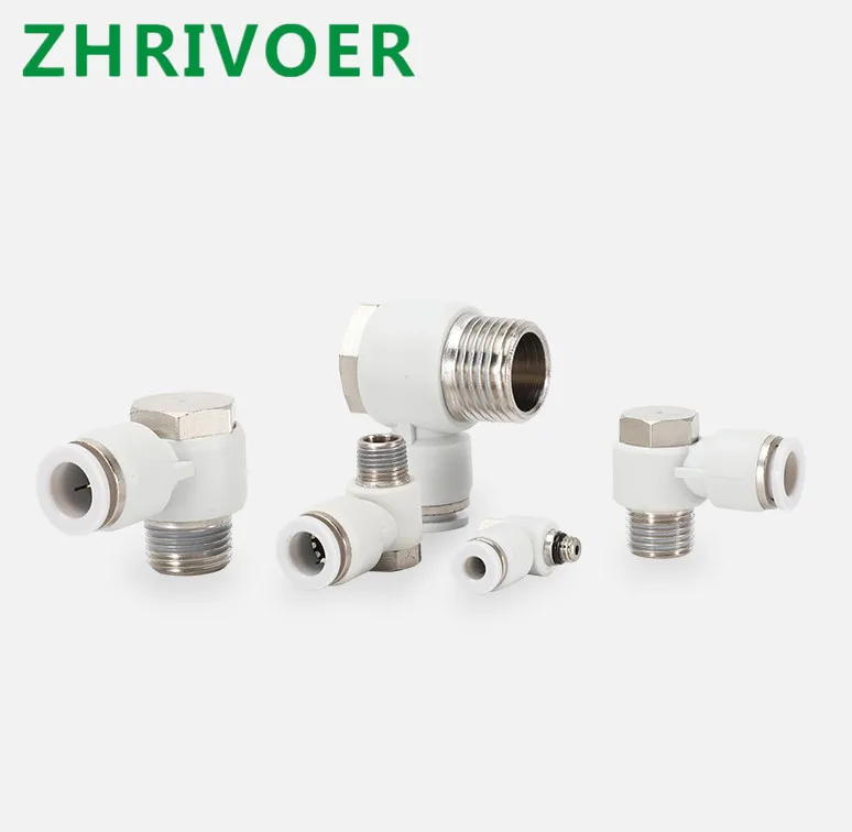 Белый OD 4 6 8 10 12 мм-M5 1/8 'ɱ/4'' 3/8 'ɱ/2'' PH шестигранный пневматический