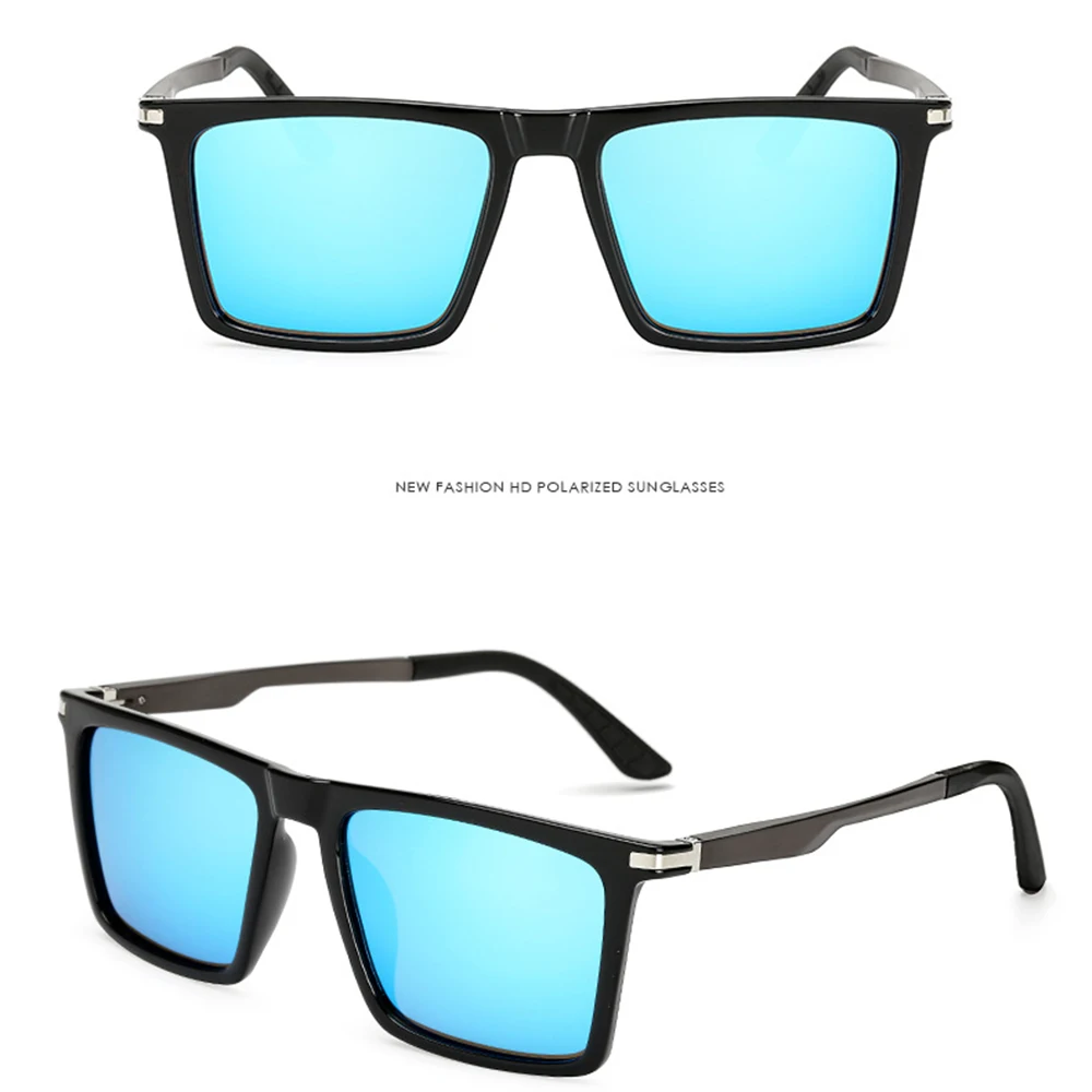 

Al-mg Temple Square Personality Sun Glasses Polarized Mirror Sunglasses Custom Made Myopia Minus Prescription Lens -1to-6