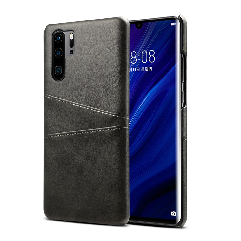 

For Huawei P30 Pro/P30/Mate 20 Pro/Mate 20 Luxury Phone Protective Case Calf Texture Card Slot Scrapeproof Shockproof Cover