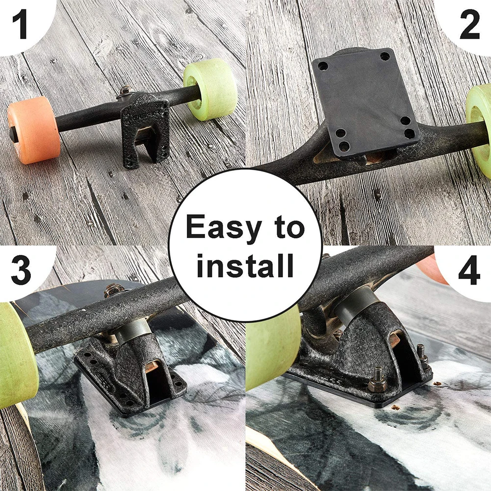 

Skateboard Riser Pads Longboard Bridge Gasket Mounting Replacement Hardware Nuts Bolts Set for Scooters Cruisers Gold