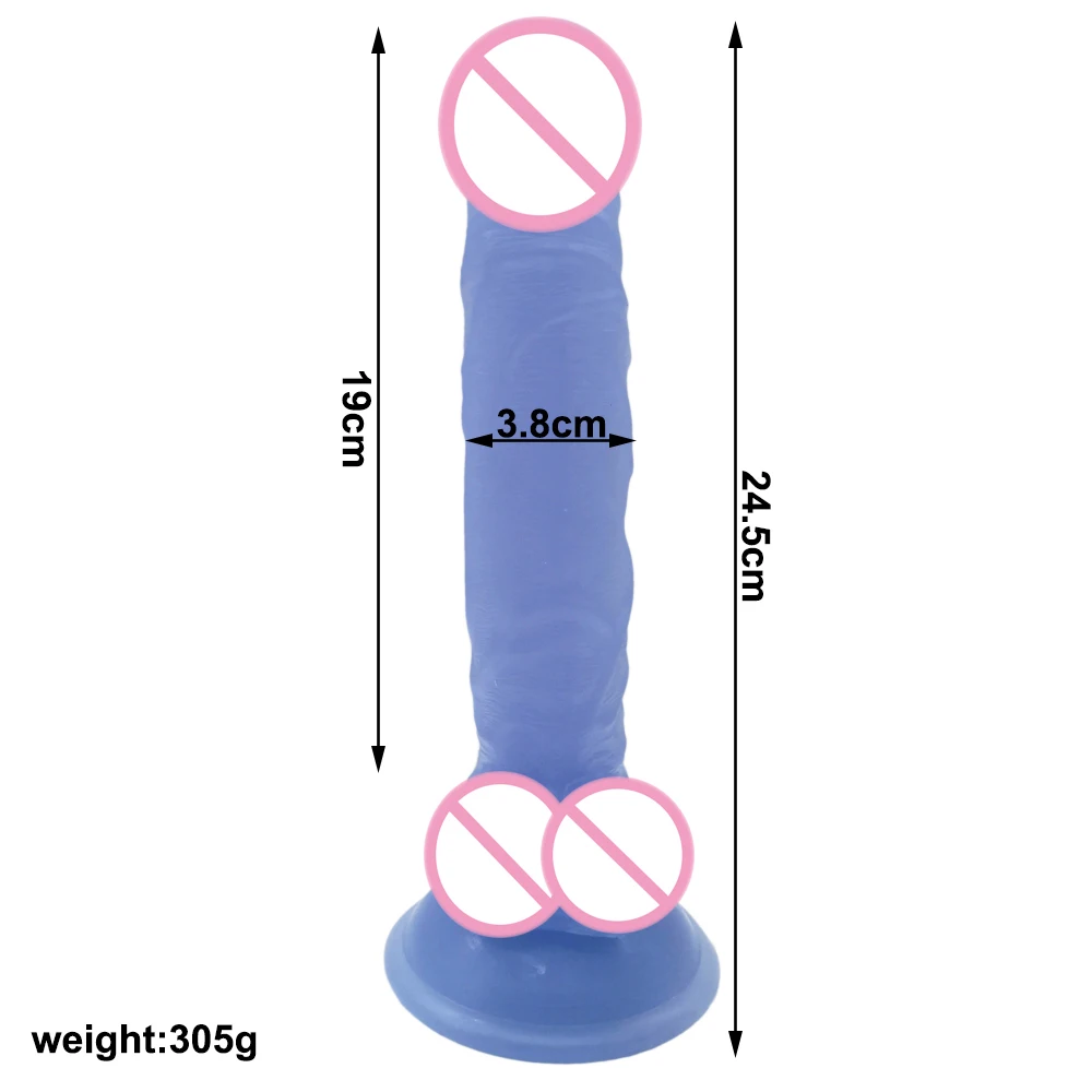 Мягкий желеобразный длинный фаллоимитатор 24 5*3 8 см реалистичные Анальные