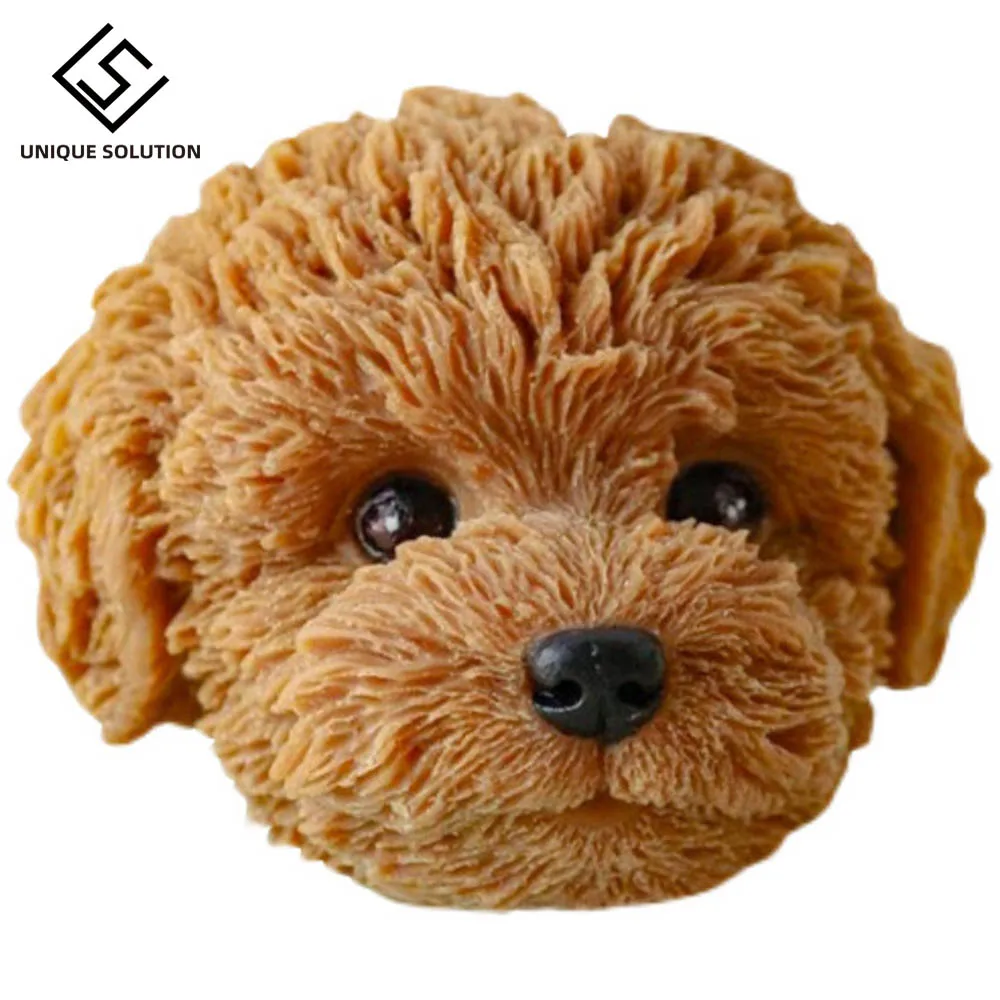 Свеча в виде головы собаки Тедди искусственная форма Корейском стиле для