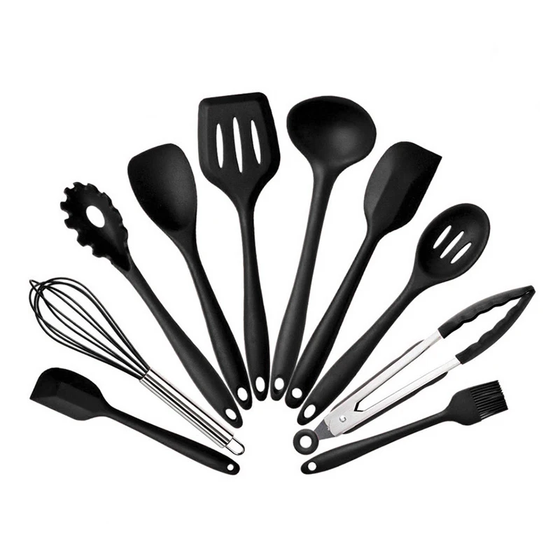 Набор силиконовых кухонных принадлежностей антипригарная лопатка черпак