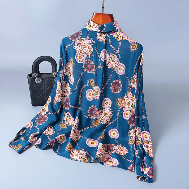 Womens Tops and Blouses Long Sleeve Blouse Spring Streetwear Clothes Print Harajuku Shirts Ladies Blusas LWL1634