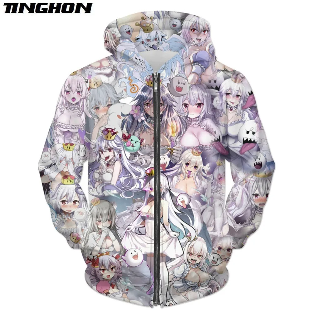 

Fashion Men Women 3D Zip Jackets Print Princess Boosette Anime Manga Collage Hoodies Tops streetwear Hooded Sweatshirt XS-7XL