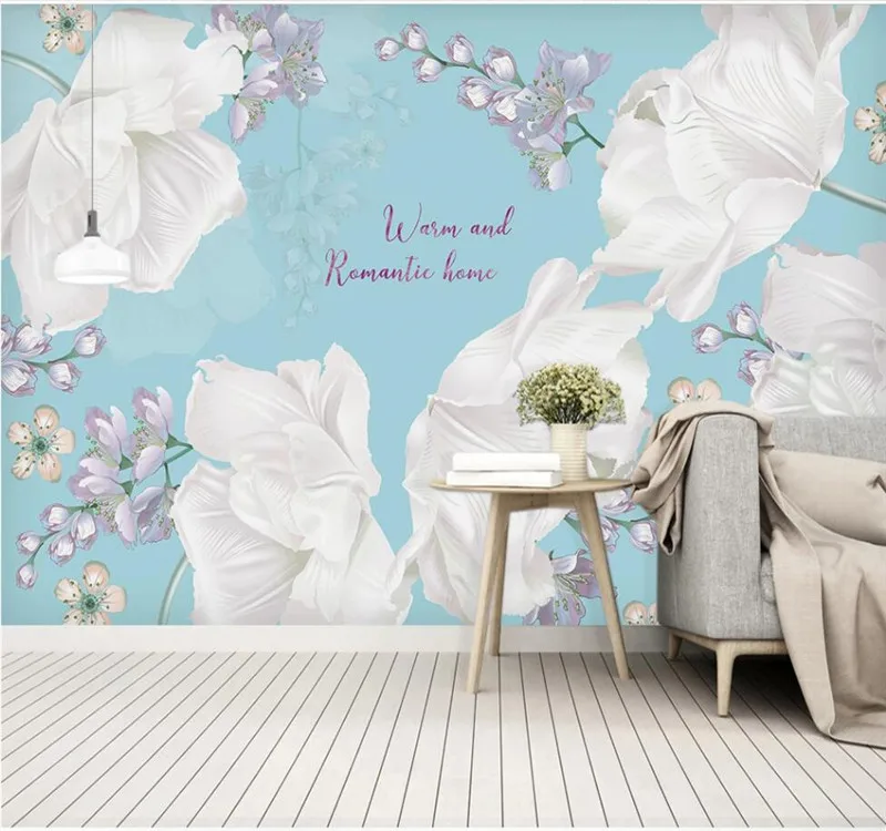 Большие Настенные обои на заказ розовые фиолетовые современные минималистичные