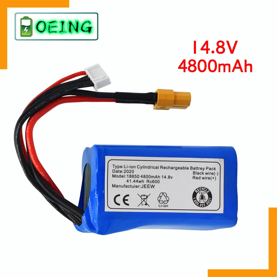 

Новый высокомощный 14,8 V 4S1P 4800mAh UAV перезаряжаемый литий-ионный аккумулятор 18650 настраиваемый для различных дронов 5P XT60