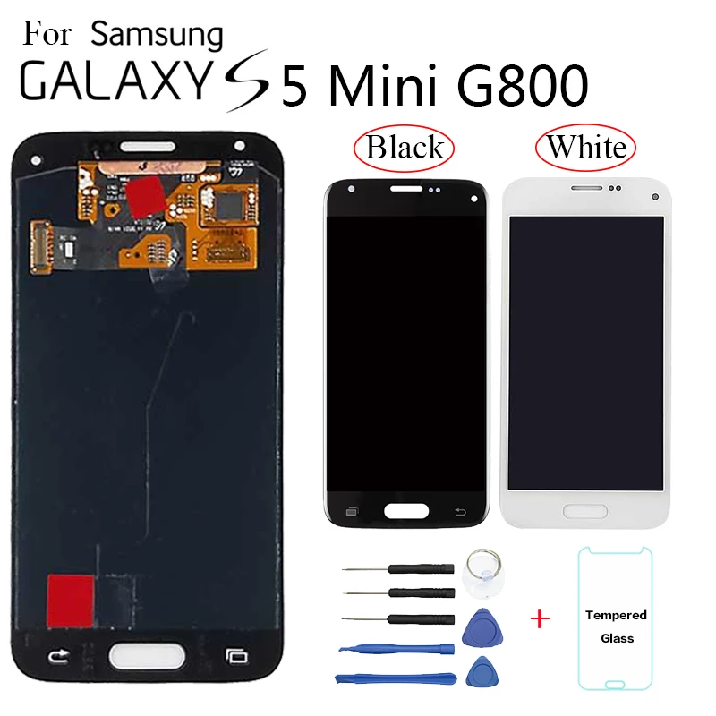 Super AMOLED для Samsung Galaxy S5 Mini G800 G800F G800H ЖК дисплей сенсорный дигитайзер в сборе с